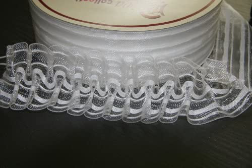 Gardinenband,Smokband 2,0:1, 60 mm,transparent,9,00 m