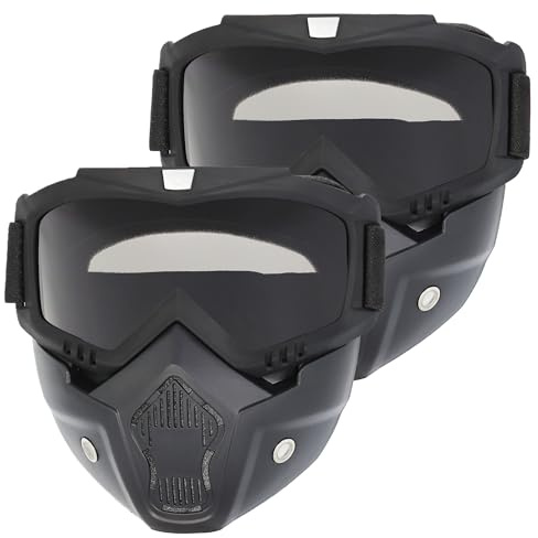 Tactical Full Face Paintball & Airsoft Fox Mask with Anti-Fog Goggles | Detachable Gel Shield for Motorcycle, ATV, Motocross & Ski Riding | Head Protection Gear for Paint Ball Blaster & Fishing