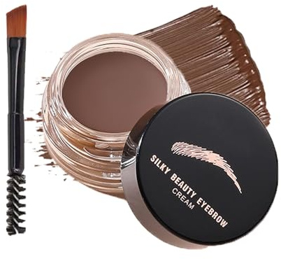 Eyebrow Gel, Eyebrow Brow Pomade Waterproof Long Lasting Brow Pomade with Brush, Dark Brown Eyebrows Tinted Professional Makeup Creates Natural Brows,Transfer-Proof,Sweat Resistant Brow Cream