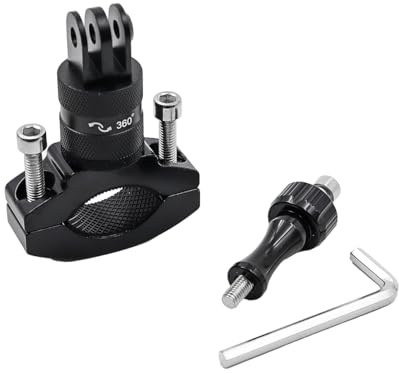 Nicear Bike Handlebar Mount, Metal Bicycle Holder Rack Roll Bar Mount Adapter Compatible with Hero 13 12 11 10 9 Insta-360 X3 X2 Go 3 Bicycle Holder