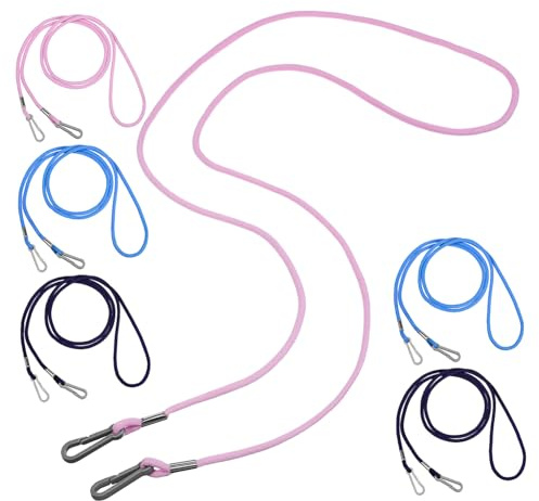 GOOHOCHY 6 st Barnhandskar Snoddar Justerbara Nylon Vantklämmor Förhindra Förlust Handskar Lättanvända Lanyards för Pojke