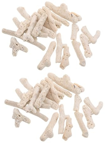 TOGEVAL Grava Decorativa para Acuario 250 G Roca de Coral Natural Triturada para Filtro de Peceras Sustrato para Acuarios Pequeños y Medianos Material Filtrante para Estabilizar Ph y