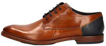 bugatti Herren Businessschuhe, Männer Business Schnürer, Wechselfußbett,Derby schnürung,büro,Freizeit,Schnuerschuhe,Cognac (6300),44 EU / 9 UK