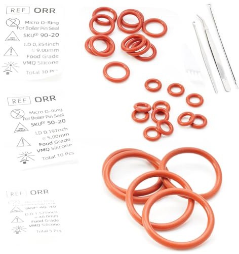 Food Grade Silicone O Ring Repair Kit, to Solve Boiler Pin Brew Group Hot Water Issues, Compatible for Philips Coffee Machines (Standard)