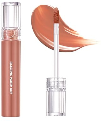 rom&nd Glasting Water Tint (NEW) 4 ColorsㅣGlossy, Plumping Lips, Long-lasting, Vivid Color, Smooth Textureㅣ4g 0.14oz (15 Nudy Sundown)
