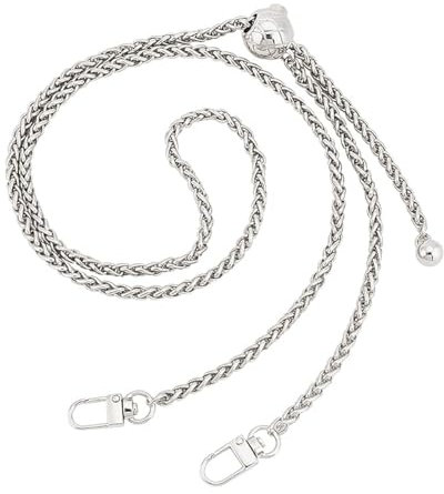 SSyang Catena per Borsa con Tracolla in Metallo e Treccia, Design a Sfera Argento, 120cm