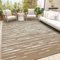 SHACOS Outdoor Rugs for Patios Waterproof 180 x 270 cm Large Garden Rug Reversible Plastic Straw Rug UV Resistant Easy Cleaning Outdoor Camping Mat for RV, Backyard, Picnic, Balcony, Deck, Brown