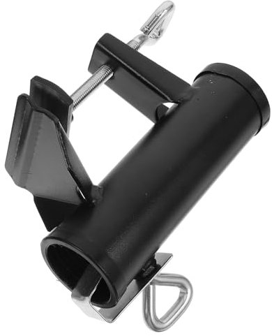Mipcase Pince De Fixation pour Parasol Support pour Parasol De Terrasse Clip Anti-Vent pour Balcon Et Plage Installation Facile Et Stable Noir Mat Amélioré
