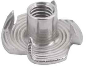 Viti a forma di T, Dado scorrevole a T, dado scorrevole a T filettato, dado a quattro griffe in acciaio inossidabile 304, 10 pezzi, M5 M6 M8 M10, dado a quattro griffe, dado a T con inserto a punte ci