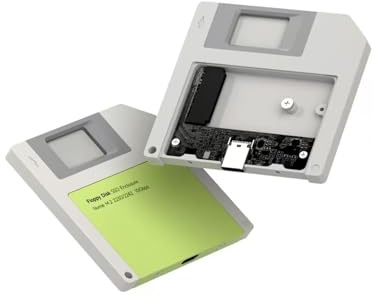 Hagibis SSD Enclosure, Floppy Disk Style USB 3.2 Gen2 10Gbps to NVMe PCI-E M.2 2230/2242 SSD Case, M.2 External Hard Drive Enclosure for MacBook Laptop iPad Android iPhone 17 Pro Max (Green)
