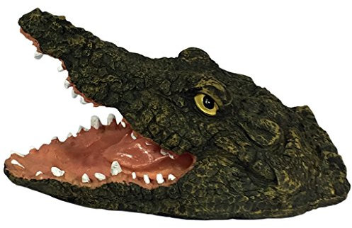 Best Value Here Floating Crocodile Head Pool Accessories Water Feature outdoor animal statue Sculpture Home Décor Figures Alligator Heads Garden Ponds Ornament (Floating Croc)