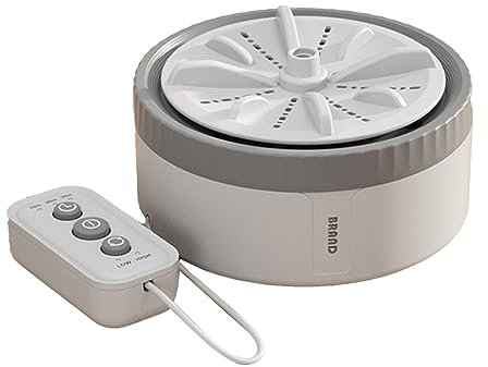 Roadoor Tragbare Waschmaschine, tragbare Mini-Geschirrspüler für Waschbecken, Turbinenwaschmaschine mit USB, Ultraschallwaschmaschine für Zuhause, Geschäft, Reisen, Studentenzimmer, Wohnmobil Grau