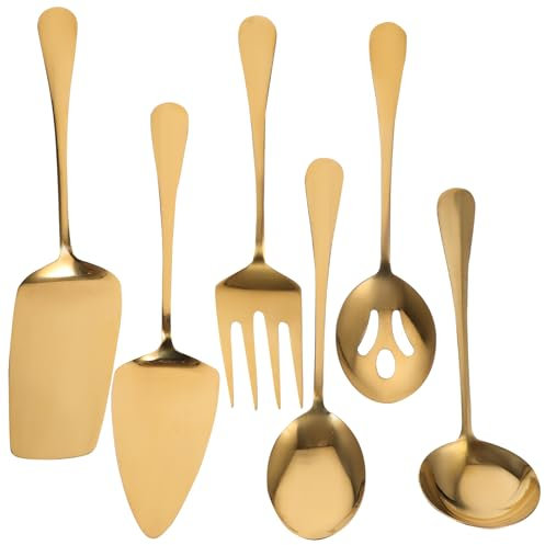 MUCKLILY 1 Juego Juego De Cubiertos De Acero Inoxidable Juego De Cena De Cocina Utensilio Para Servir De Acero Inoxidable Vajilla Para Cubiertos De Comida Filete Suministros De Cocina