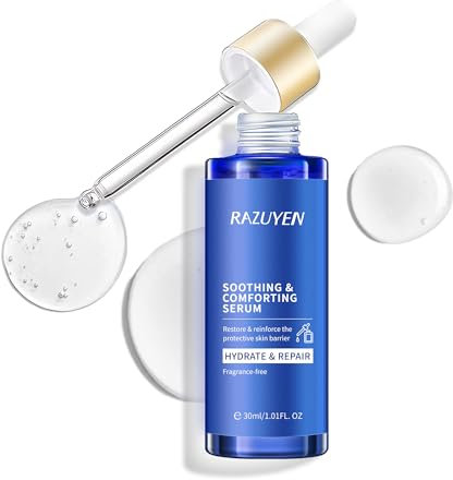 RAZUYEN Serum Collagene Visage, Répare Sérum Léger Pour Peaux Sensibles et Grasses, Riche en Acide Hyaluronique, Vitamine B5 et Centella, 30ml