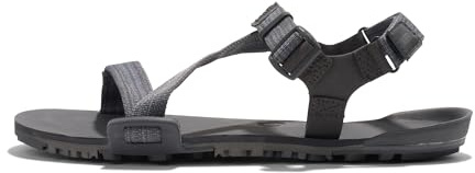 Xero Shoes Men's Z-Trail EV Barefoot Hiking Sandals, Steel Gray/Asphalt, 7 UK