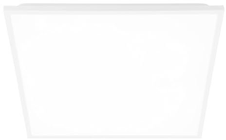 Eglo Pannello a LED Piglionasso, plafoniera da soffitto quadrata, lampada da cucina e da ufficio, colore luce: bianco neutro, 45 cm