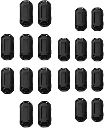 CashMuch 20 núcleos de clip Fere Bds de 7 mm y 13 mm para Rfi para supresión de ruido Emi en cables de alimentación, USB y audio y video