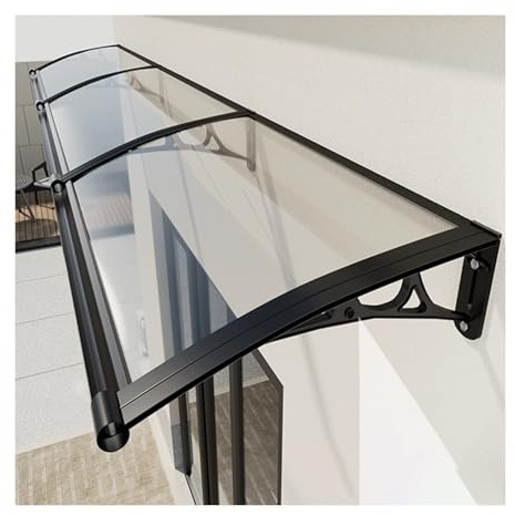Aluminiumlegering ytterdörr baldakin markis utomhus uteplats trädgård balkong och terrassöverdrag väderbeständigt snyggt skydd (100 x 280 cm)