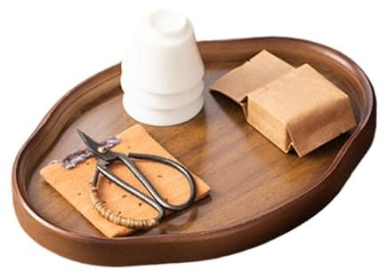 Bandeja de Madera – de Madera para Galletas, Bandeja de Servicio, para el salón, el Comedor, Las Fiestas, el mostrador de Bar, el Desayuno, los Aperitivos, Las Frutas, la