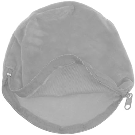 Veemoon Manchon Chauffe-Mains Rond en Peluche Grise 20 CM Housse Isolante Anti-Brûlure Fermeture Éclair Étui Anti-Peluches Compatible Bouillotte Électrique Protection Thermique pour