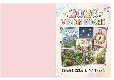 Libro Genérico Del Cuadro De Visión 2026 - Planificación De 12 Meses - Cuaderno de Visión y Grabación | Para Estudiantes Emprendedores Maestros Ejecutivos Taller Año Nuevo Oficina Casa