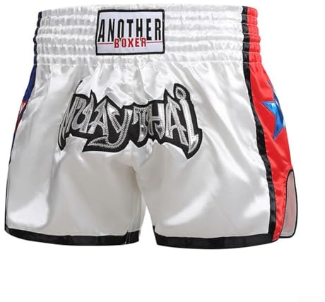 Nutup kickboxningsshorts män kvinnor boxningsshorts MMA shorts snabbtorkande kamp – vit XXL