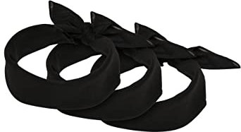 Urban Classics Bandana 3er-Pack Bandeau Unisex schwarz/schwarz Einheitsgröße