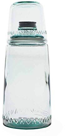 Grehom Recycled Glass Carafe & Tumbler Set- Agua; 1.1 Litre Carafe & 250 ml Tumbler