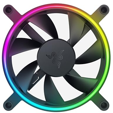 Razer Kunai Chroma Hydraulic RGB LED PWM Performance Fan (120mm) - Hydraulic aRGB PC Fans (Quiet, Powerful, Connect up to 8 Fans, PWN Fan Controller Support, Chroma aRGB) 1 Fan | Black