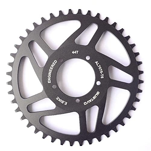44T/46T Kettenblatt Ritzel für Bafang BBS01 BB02 Mittelantrieb Motor Kits Schmales breites Einzelkettenblatt mit Schutzschutz für Rennräder, Mountainbikes, BMX MTB eBike (BBS-44T)