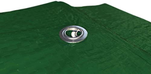 Waterproof HARD WEARING tarpaulin/tarp cover up/camping groundsheet,ROYAL GREEN blends into the garden enviroment (green, 1m x1m)