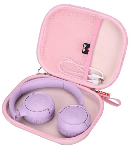 Mchoi Hard Case Suitable for JBL Tune 500BT / 510BT / 520BT On-Ear Wireless Bluetooth Headphone, Waterproof Shockproof Headphone Carrying Protective Cas, Pink, Case Only