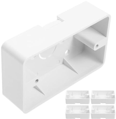 IWOWHERO 5Pcs Wall Mounted Junction Box External Installation Box for Wall Socket Electrical Outlet for Home Use for Power Low Voltage Applications