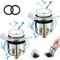 Vnvnvnv Brass Jumpers 2-Pack - Pop Up Sink Plug Replacement, Stainless Steel Housing, Suitable for Washbasin Tubs
