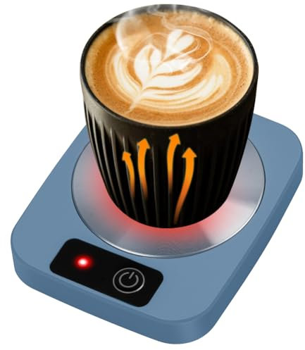 AYESY Coffee Mug Warmer, Electric Smart Beverage Mug Warmer, Electric Beverage Warmer for Desk Coffee Milk Tea Cocoa, Easy to Use, Tea Milk Coffee Warmer for Home & Office-Blue