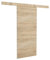 Brent - Schiebetür Komplettset mit Tür 88x 204 cm, Schiebetüren Komplettset Lucas, Türblatt Sonoma Eiche, Schiebetürsystem für Zimmer, Wandmontage, Türe Innen