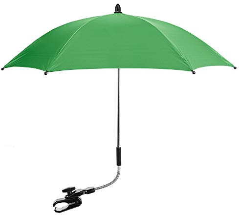 Pushchair Parasol Compatible with Joie, Universal Pram Parasol with 50+ UV Protection, Baby and Infant Sun Umbrella for Buggy, with Adjustable Fixing Clamp, Clip on Stroller Umbrella (Lime)