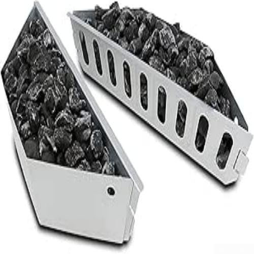 YJDOORPLAY Cestas de carbón para parrillas de carbón Weber Cesta de briquetas de carbón para hervidor Weber de 0.6 mm One Touch y Master Touch Series Soportes de combustible de carbón para otras