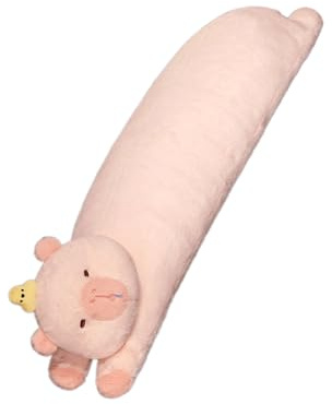 ZYMIADOU Cuscino lungo a forma di animale, per casa o ufficio, relax con morbido tessuto di cotone, design versatile e morbido peluche
