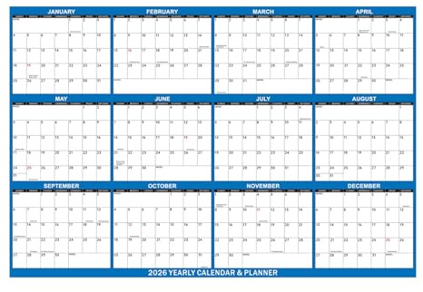 Calendario da parete, aiuta a organizzare, 121,92 x 81,28 cm, calendario annuale scrivibile, organizer da parete per camera da, supporta la produttività, per insegnanti e studenti