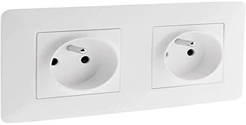 Zenitech - Prise double 16A - Blanc - Artezo