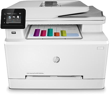 HP Color LaserJet Pro M283fdw Wireless All-in-One Laser Printer, Remote Mobile Print, Scan & Copy, Duplex Printing, Works with Alexa (7KW75A), White