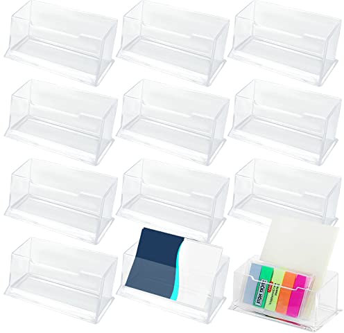 Liwein 10 Stück Klarer Visitenkartenhalter, Robust Visitenkarten-Box Dauerhaft Visitenkarten-Display-Box Visitenkartenständer für Haus Büro Schreibtisch-Accessoire Klarer Visitenkartenhalter