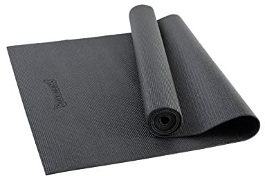 SPORTINATOR® Combat Fitness Yogamatte, mit rutschfester Oberfläche, schweiß- und wasserabweisender Beschichtung, für Yoga, Fitness, Aerobic und Fitnessübungen, geeignet für Damen und Herren (Schwarz)