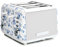 Laura Ashley China Rose 4 Slice Toasters Wide Slots By VQ - Multi Functional 4 Slot Toaster Stainless Steel with 7 Variable Browning Control, Defrost & Reheat Modes - Bread Toaster with Warming Rack