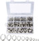 Outigu 200 fascette stringitubo singolo in acciaio inox 304: kit assortito con 10 misure (7-21 mm) per tubi dell'acqua, idraulici e uso automobilistico