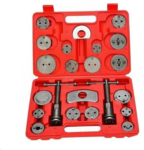 VLAND 22pcs Universal Car Disc Brake Caliper Piston Rewind Tool Set,Compressor Wind Back Repair Tool Set for Cars Brake Pad