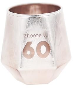 Pavilion Gift Company - Cheers To 60-3 ounce Shot Glass, 60th Birthday Gifts For Women, Milestone Birthday, 60th Wedding Anniversary, Birthday Party Decoration, Party Favor, 1 Count