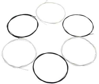 GIJMZY Corde per Chitarra da Concerto Set di 6 Corde for Chitarra in Nylon Argento for Chitarra Classica Classica Corde for Chitarra in Rame Accessori for Parti di Chitarra