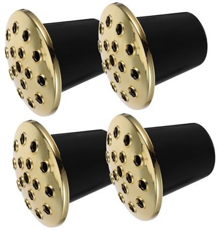 NULYLU 4 Pièces Pot de Fleurs funéraires Porte-Arrangement des Fleurs vases à de cimetière Porte- Tombe Arrangement Floral pour la Tombe Pot funéraire Plastique Doré